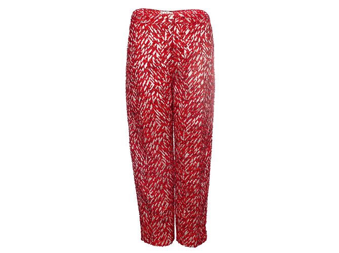 Marni, Calça vermelha e prateada Prata Vermelho
