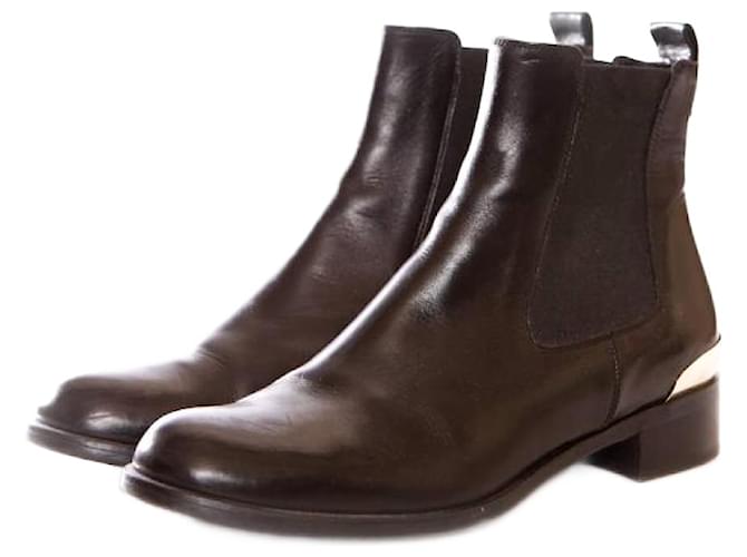 Autre Marque Russell & Bromley, botas chelsea de couro preto.  ref.1004239