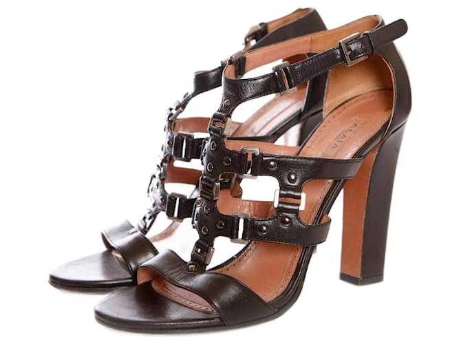 Alaïa Alaia, Black leather sandals.  ref.1004242