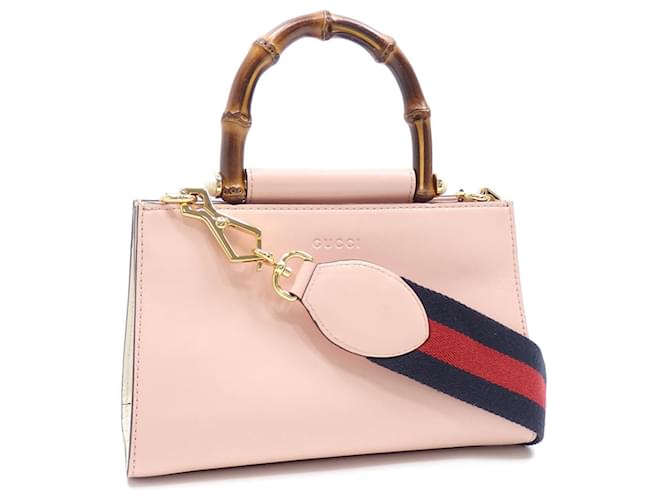 Gucci Bamboo Pink Leather  ref.1004263