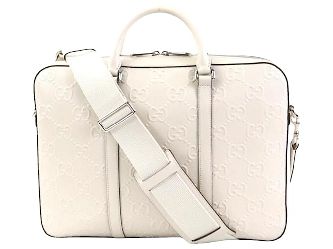 Gucci GG Jumbo White Leather  ref.1004312