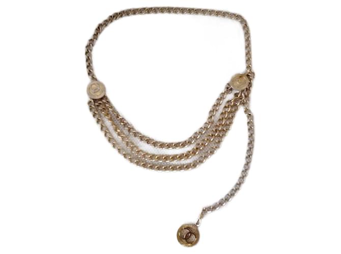 Chanel VINTAGE ▾ D'oro Metallo  ref.1004347