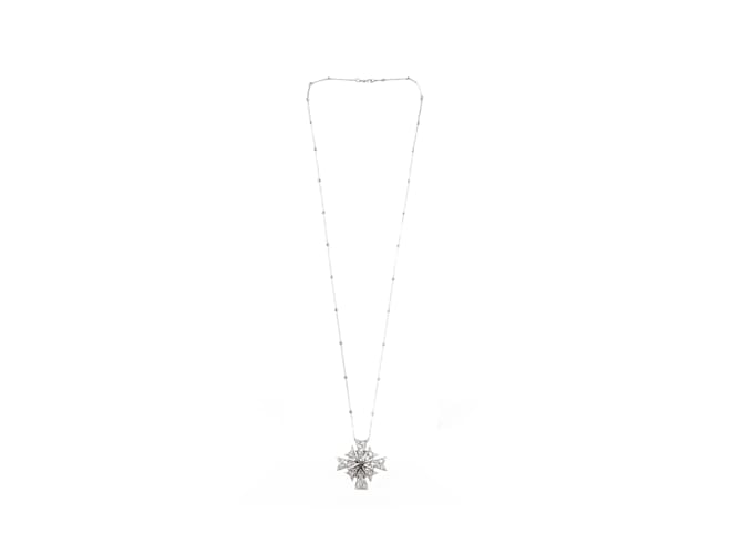 Autre Marque Collection Privée Pendant with Chain Silvery Silver  ref.1004373
