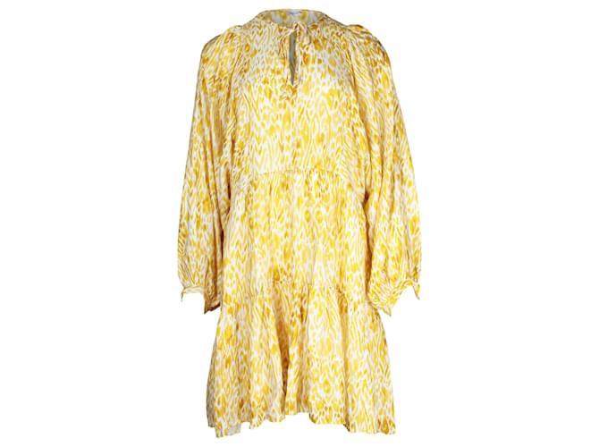 Vestido Anine Bing Marigold Leo Madison em viscose amarela Amarelo Fibra de celulose  ref.1004451