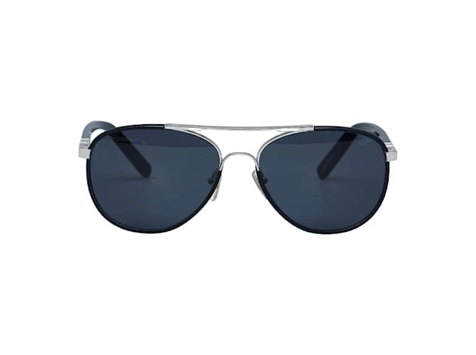 Louis Vuitton Damier Atracción Aviador Gafas De Sol Z0704T Negro Metal  ref.1004506