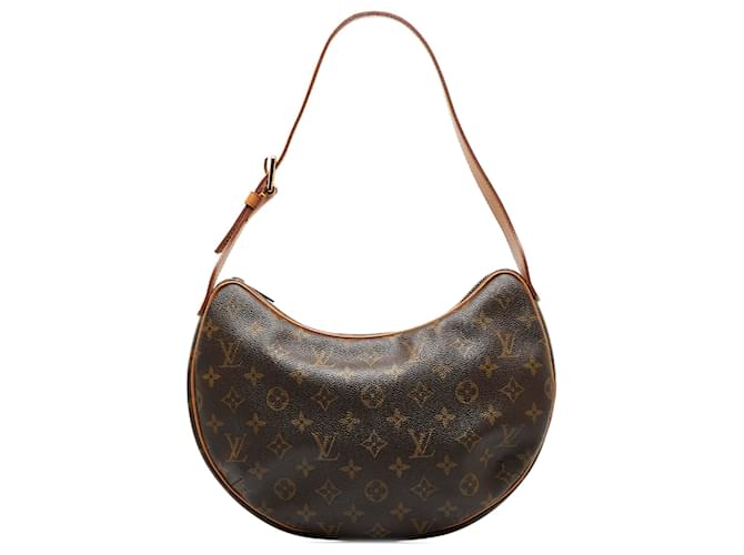 Louis Vuitton Brown Monogram Croissant MM Leather Cloth ref.1004625 - Joli  Closet