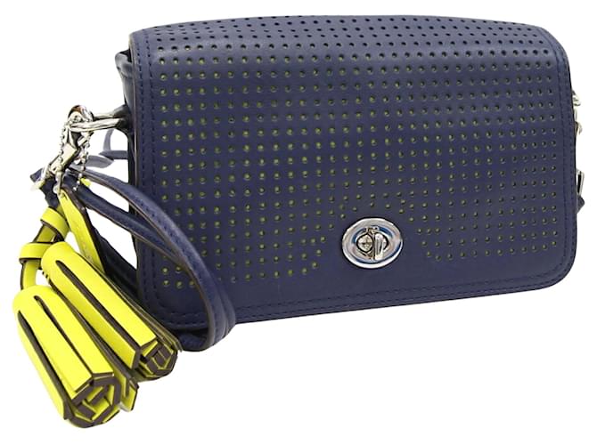navy blue coach purse - Gem