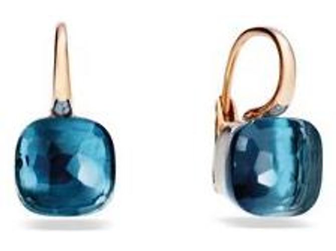 Pomellato Nudo Ohrringe Blauer Topas Roségold