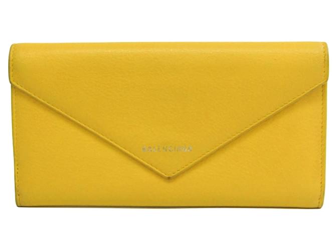 Balenciaga Papier Yellow Leather  ref.1005124