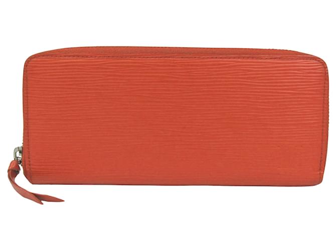 Louis Vuitton Portefeuille Clémence Orange Leather  ref.1005172