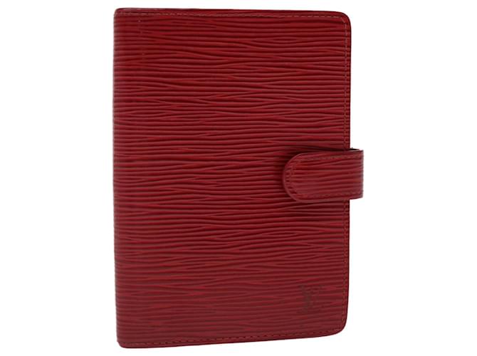 LOUIS VUITTON Epi Agenda PM Day Planner Cover Red R20057 LV Auth 48680 Leather  ref.1005271