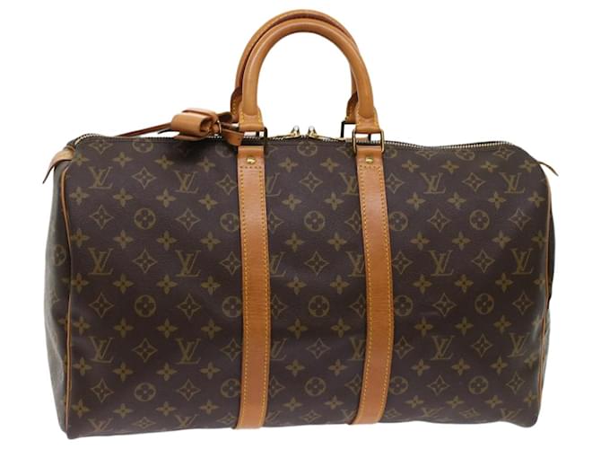 Louis Vuitton Brown Monogram Keepall 45 Boston bag Louis Vuitton