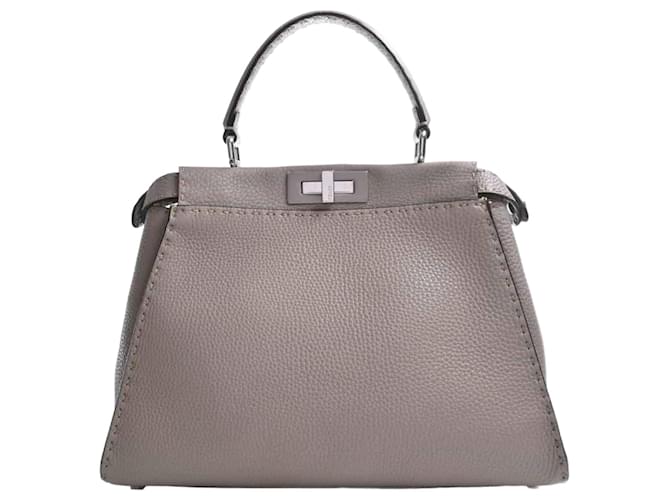 Fendi Peekaboo Grey Leather ref.1005416 Joli Closet