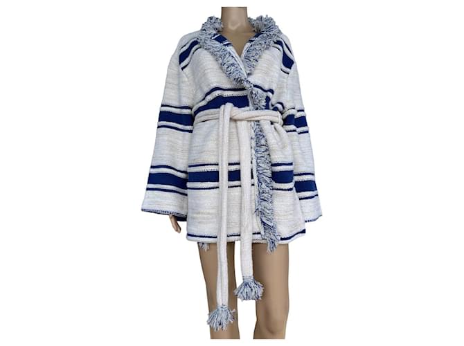 Dorothée Schumacher Knitwear White Blue Cotton Wool  ref.1005429