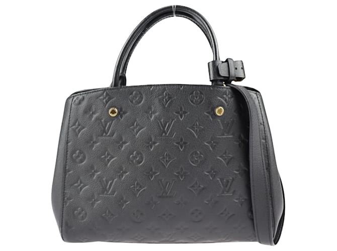 Louis Vuitton Montaigne Black Leather  ref.1005458