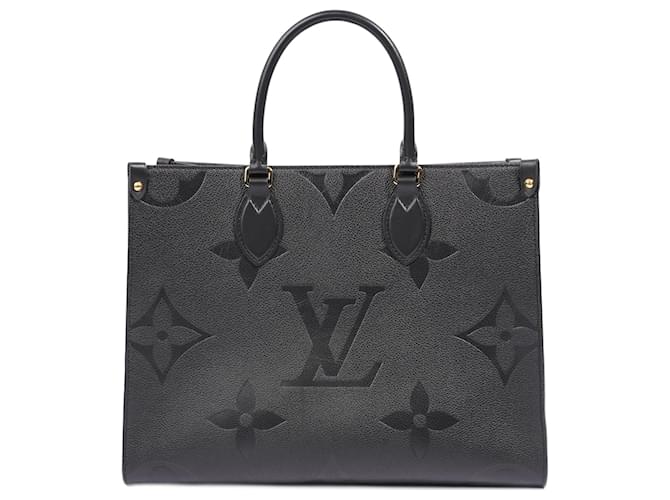 Louis Vuitton On The Go Bag Monogram Empreinte Leather MM Black