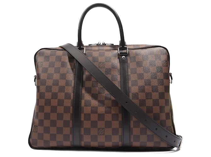 Louis Vuitton Damier Ebene Porte-Documents Voyage PM - Brown