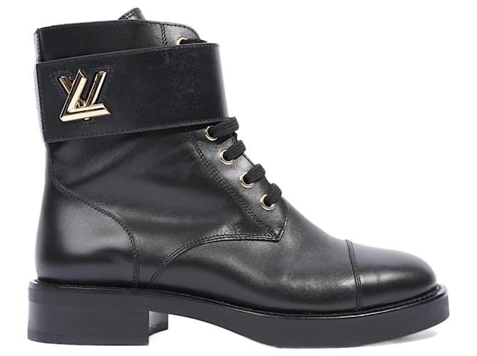 Bota Louis Vuitton Mujer Wonderland Negro / ORO UE 36 / Reino Unido 3 Cuero  ref.1005812 - Joli Closet