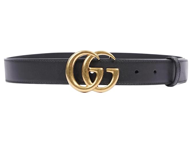 Gucci Men's Leather Belt with Double-G Buckle