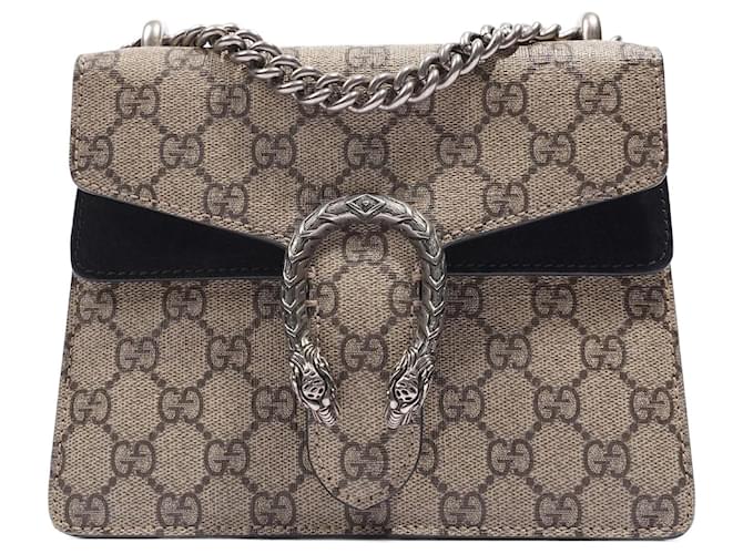 Gucci Velvet GG Monogram Super Mini Dionysus Shoulder Bag Black