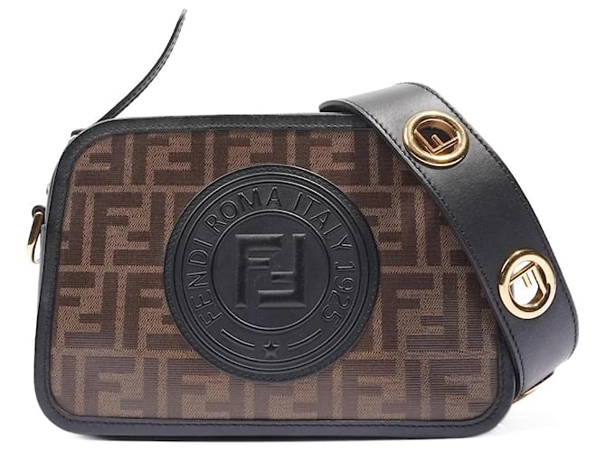 Louis Vuitton Black Leather & Monogram Canvas Camera Box