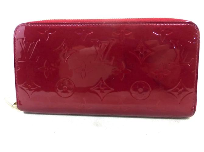 Louis Vuitton RED PATENT ZIPPY - CA2182 Rot Lackleder  ref.1006224