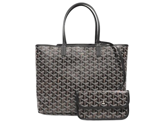Goyard Womens Isabelle Bag GM Tote Bag Handbag Shoulder Bag Black Canvas  Leather