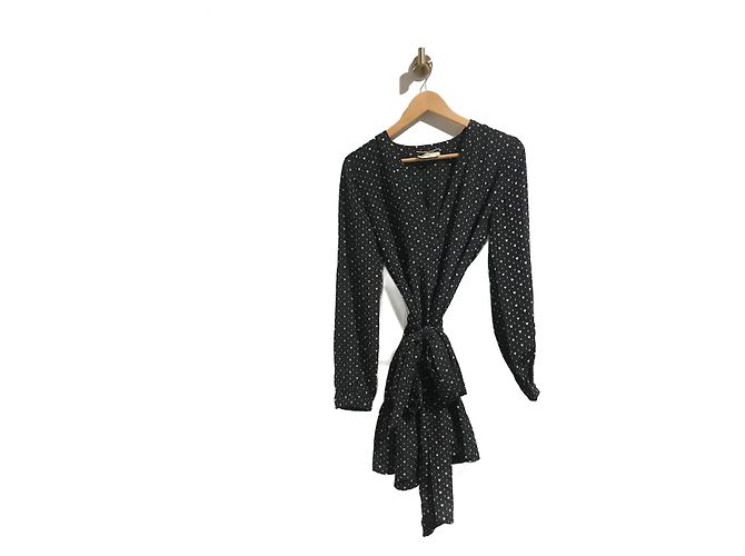 Abito SAINT LAURENT T.FR 42 Seta Nero