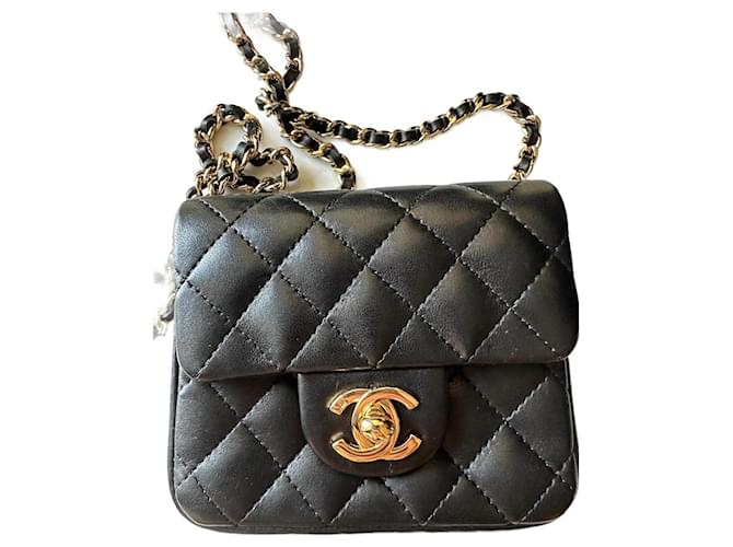 Chanel Handbags Black Leather  ref.1006720
