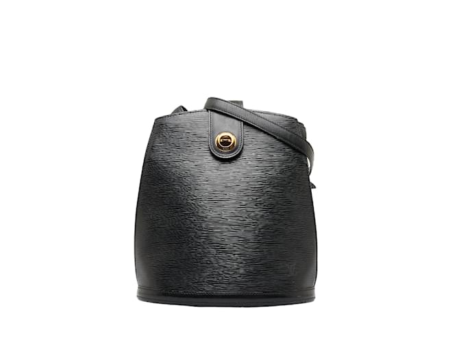 Louis Vuitton LV Cluny Handbag Purse EPI Black Leather Bag - Good