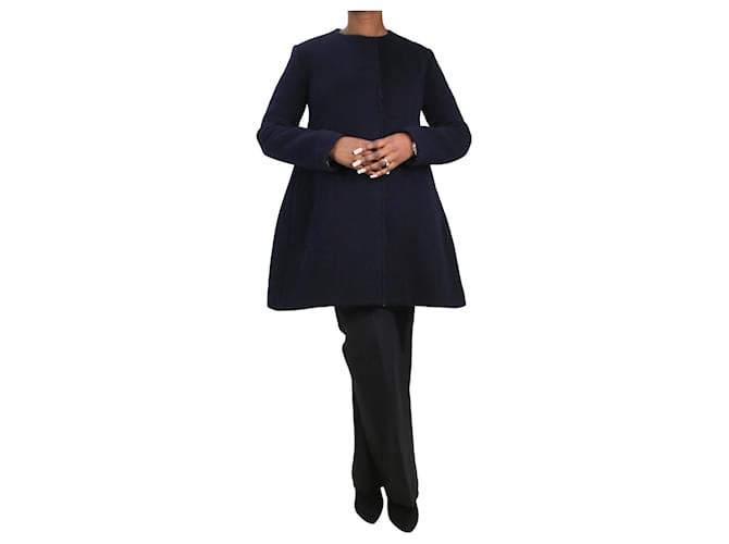 Céline Blue bell-shape wool coat - size UK 12  ref.1006877