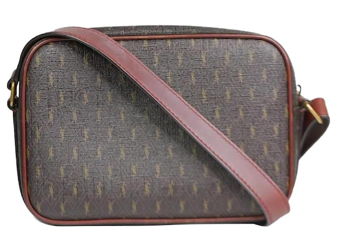 SAINT LAURENT Le Monogramme Leather And Canvas Crossbody Bag