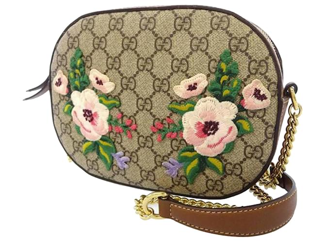 Gucci: Pink Mini Ophidia GG Supreme Shoulder Bag