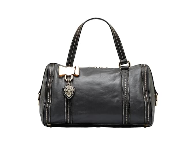 Gucci Black Leather Duchessa Boston Bag Gucci