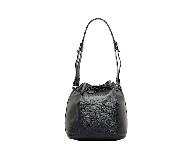 LOUIS VUITTON Authentic Epi Noe Black Leather Bucket Shoulder Bag