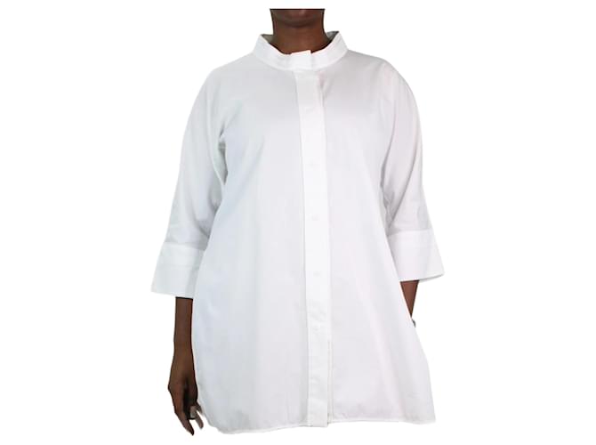Jil Sander Blanquecino 3/4-camisa de manga larga - talla DE 42 Blanco Algodón  ref.1007335