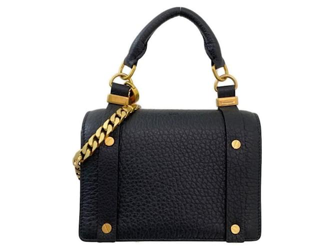 Chloe Black Leather/Suede Small Nile Bracelet Bag - Yoogi's Closet