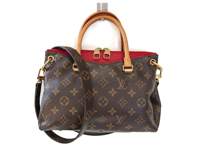 Louis Vuitton Pallas Bag Havane Camel Brown Leather Cloth ref