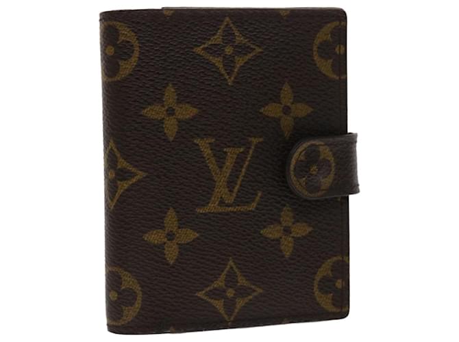 LOUIS VUITTON Monogram Agenda Mini Planner Capa R20007 LV Auth th3848 Monograma Lona  ref.1007693