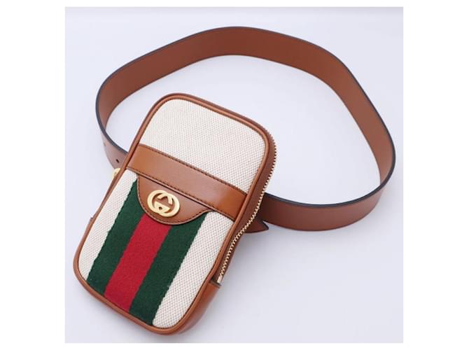 Gucci  Belt Bag Multiple colors Leather Cloth  ref.1007760