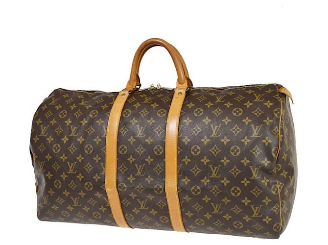 Louis Vuitton Keepall 55 Brown Cloth  ref.1007864