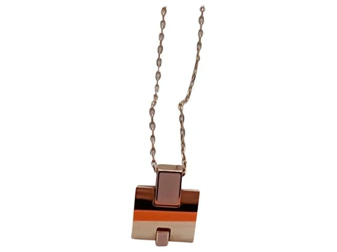Hermès Necklaces Pink Gold-plated  ref.1007912