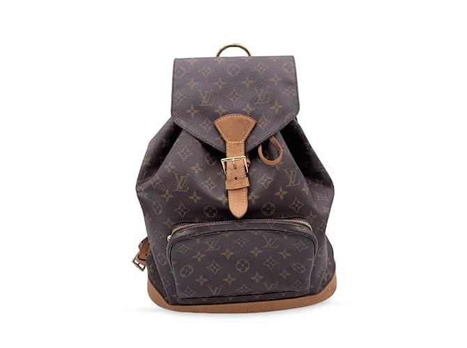 Louis Vuitton Backpack Vintage Montsouris Brown Cloth ref.1008052