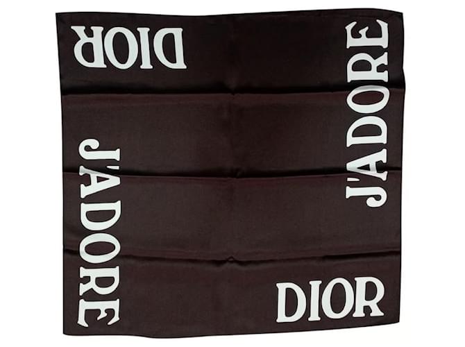 Dior Silk scarves Black  ref.1008128
