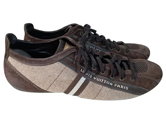 Louis Vuitton Sneakers Brown Leather  ref.1008134