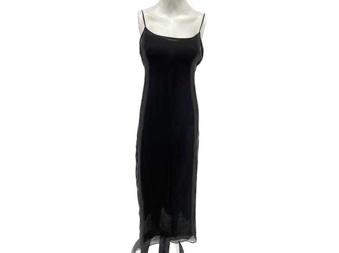 Autre Marque NON SIGNE / UNSIGNED  Dresses T.fr 42 silk Black  ref.1008203