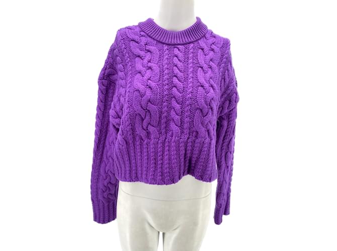 Louis Vuitton AMI Knitwear T.fr 36 WOOL Purple ref.1008225 - Joli