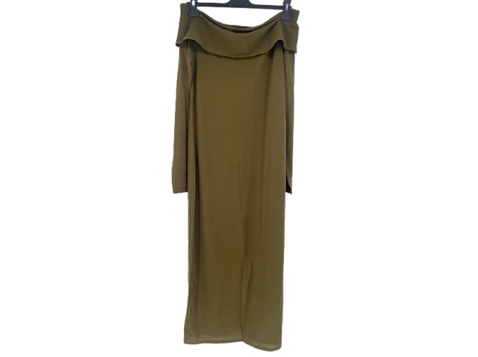 Autre Marque LOULOU STUDIO  Dresses T.International S Viscose Khaki  ref.1008282