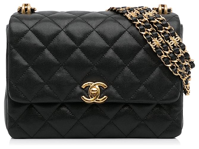 CHANEL Caviar Quilted Coco First Flap Black 1109864