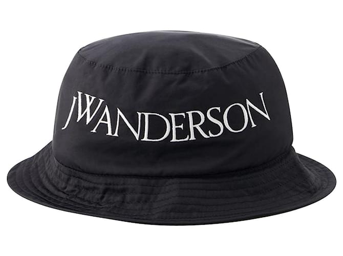 JW Anderson Chapeau Bob à Logo - J.W.Anderson - Nylon - Noir  ref.1008555